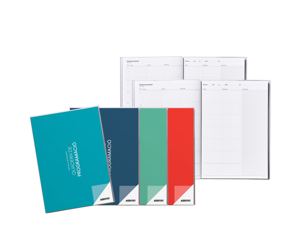 Cuaderno de programacion additio a4 plan mensual y programacion semanal del curso catalan