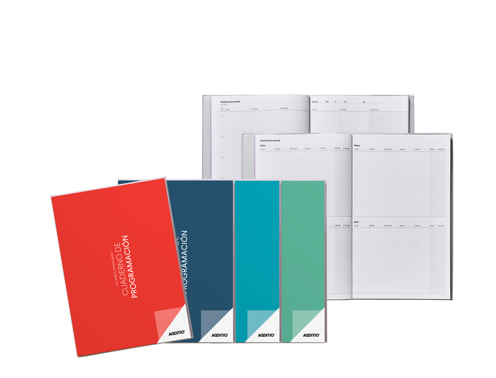 Cuaderno de programacion additio a4 plan mensual y programacion semanal del curso sin fechas