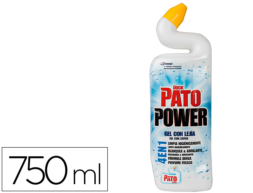 Limpiador de inodoro pato formula 4 en uno gel con lejia 750 ml