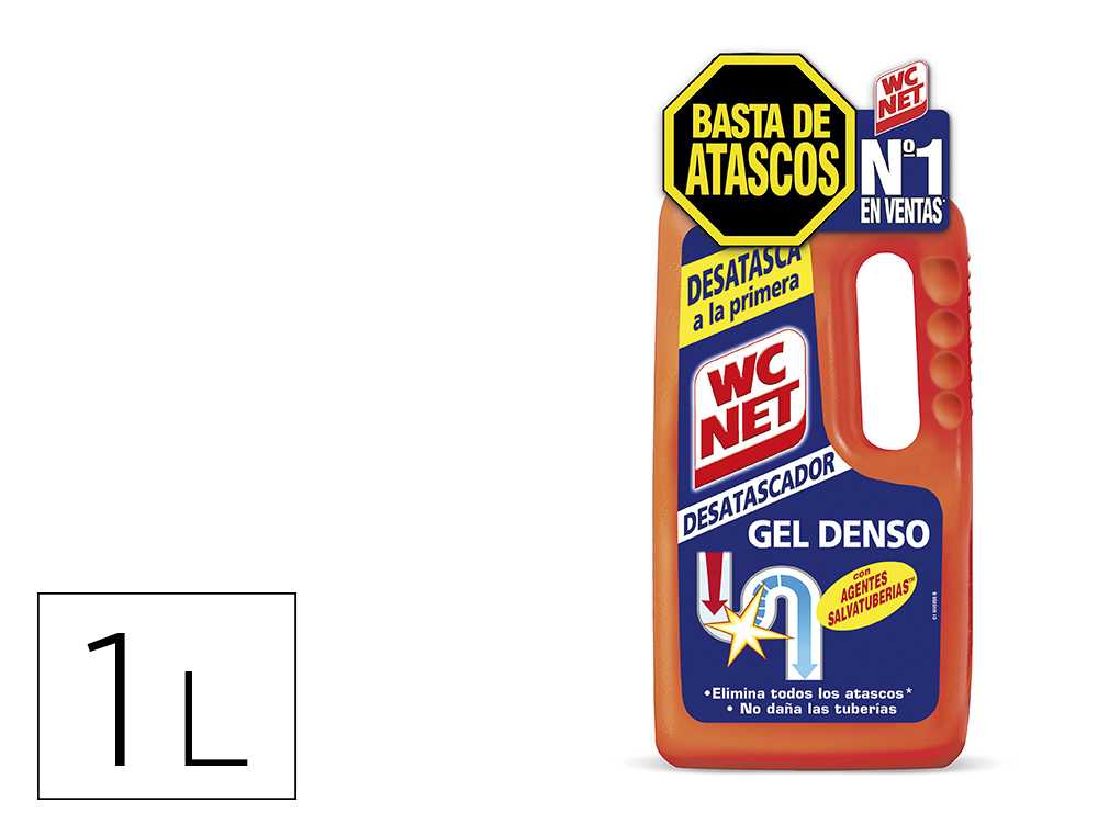 Desatascador de tuberias gel wc net energy botella de 1 litro
