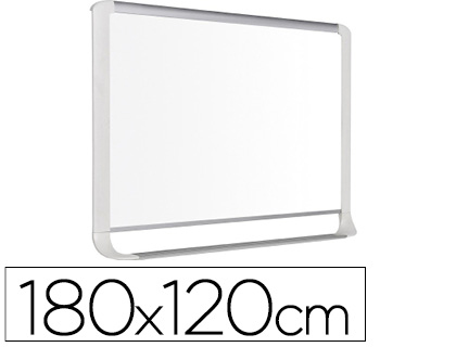 Pizarra blanca bi-office lacada con bandeja integrada 180x120 cm