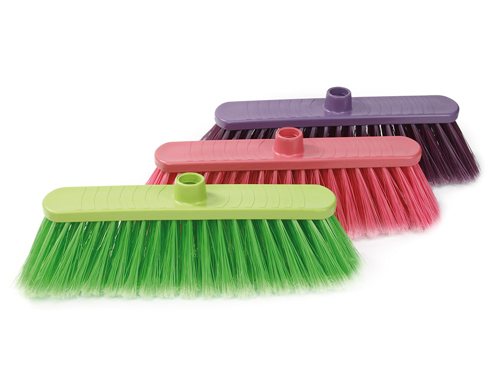 Escoba vinilo niza fluor 30 cm con mango metalico