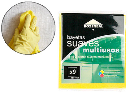 Bayeta multiuso 36x40 cm pack de 9 unidades