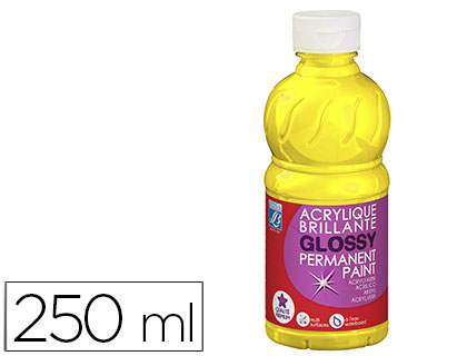 Pintura acrilica l&b brillo amarillo primario bote de 250 ml