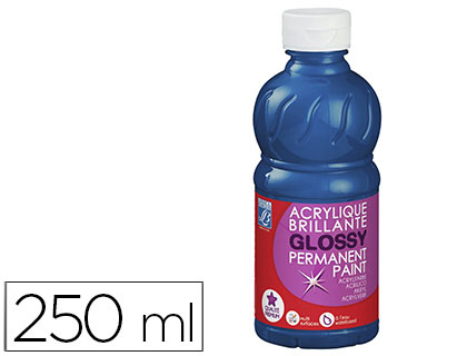 Pintura acrilica l&b brillo azul primario bote de 250 ml