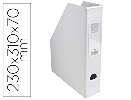 Revistero exacompta pvc lomo 70 mm color blanco 230x310x70 mm