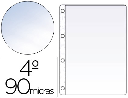 Funda saro pvc cuarto cuatro taladros 90 mc cristal caja de 100 unidades