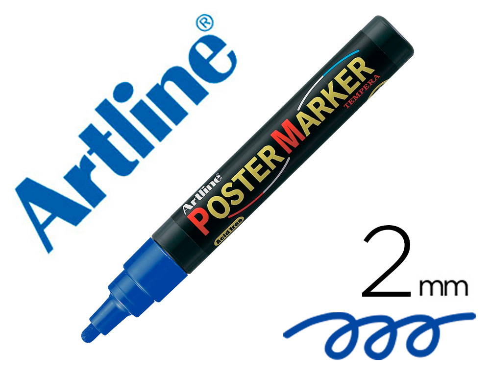 Rotulador artline poster marker epp-4-azu punta redonda 2 mm color azul
