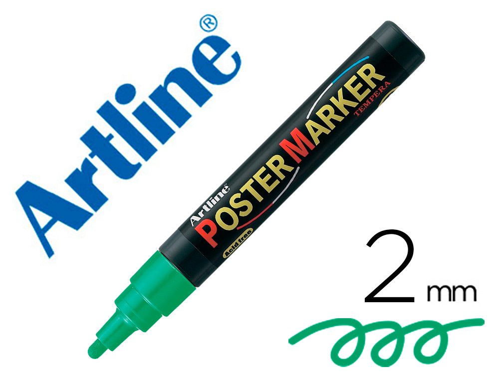 Rotulador artline poster marker epp-4-ver punta redonda 2 mm color verde
