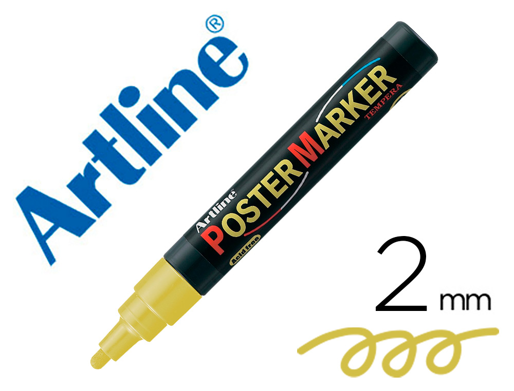 Rotulador artline poster marker epp-4-oro met punta redonda 2 mm color metalizado oro