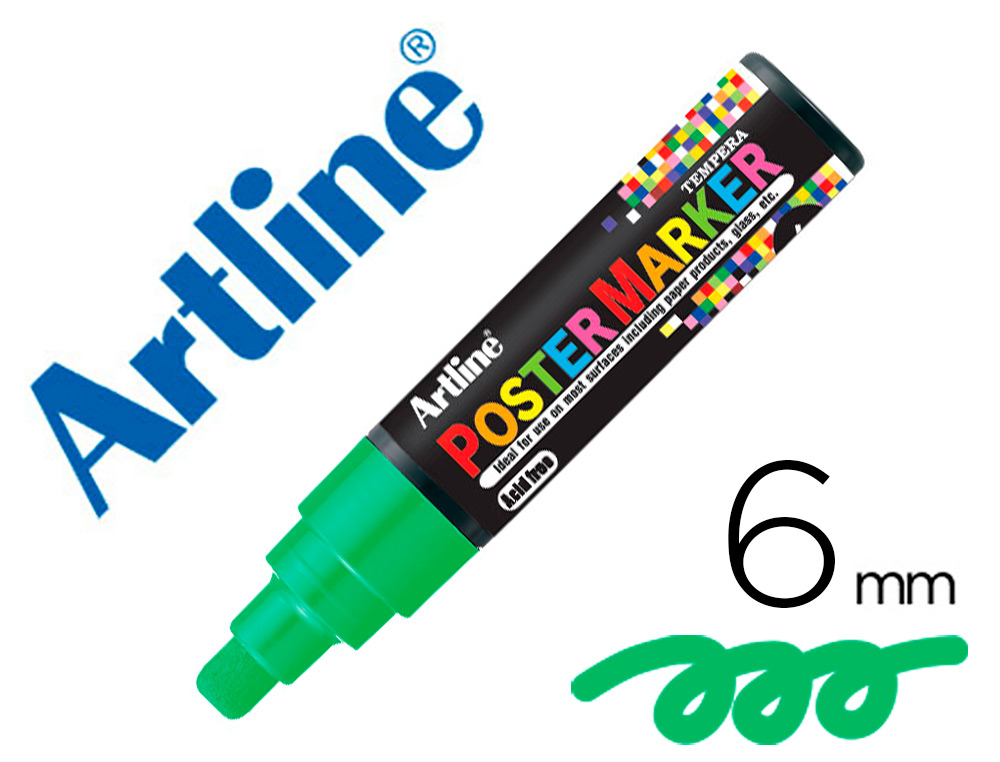 Rotulador artline poster marker epp-6-ver punta redonda 6 mm color verde