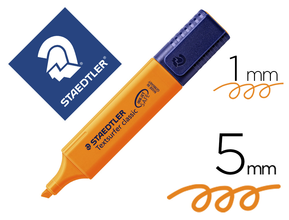 Rotulador staedtler textsurfer classic 364 fluorescente naranja