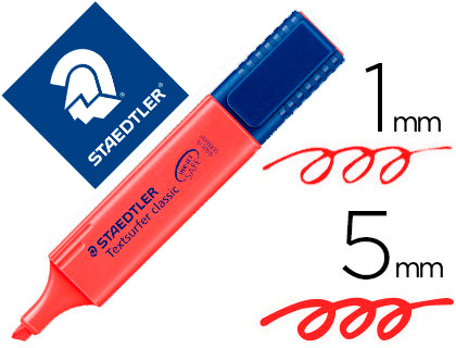 Rotulador staedtler textsurfer classic 364 fluorescente rojo
