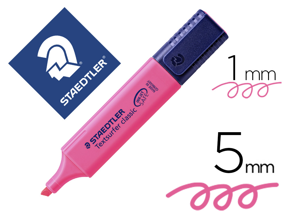 Rotulador staedtler textsurfer classic 364 fluorescente rosa