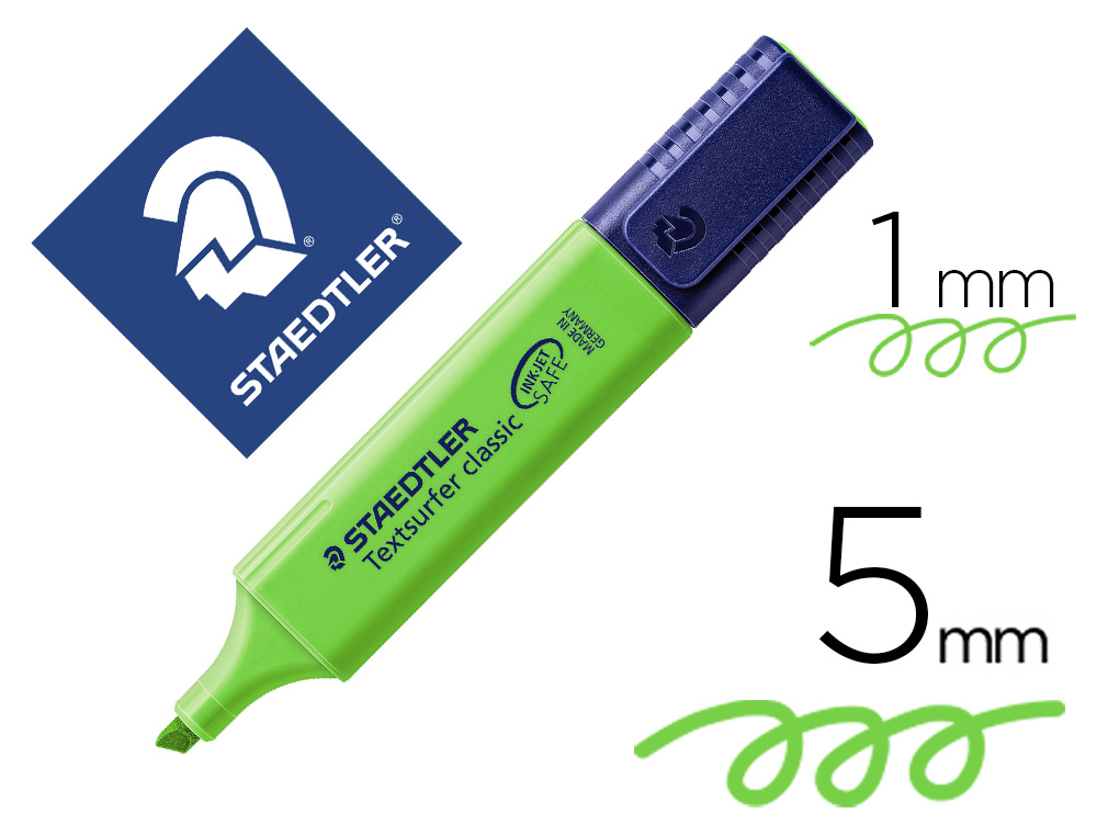 Rotulador staedtler textsurfer classic 364 fluorescente verde