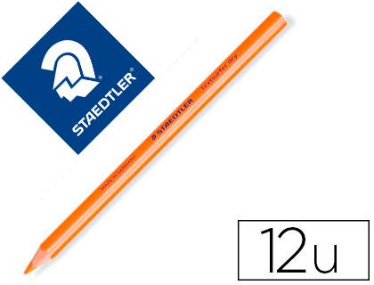 Lapices fluorescente staedtler triangular top star naranja caja de 12 unidades