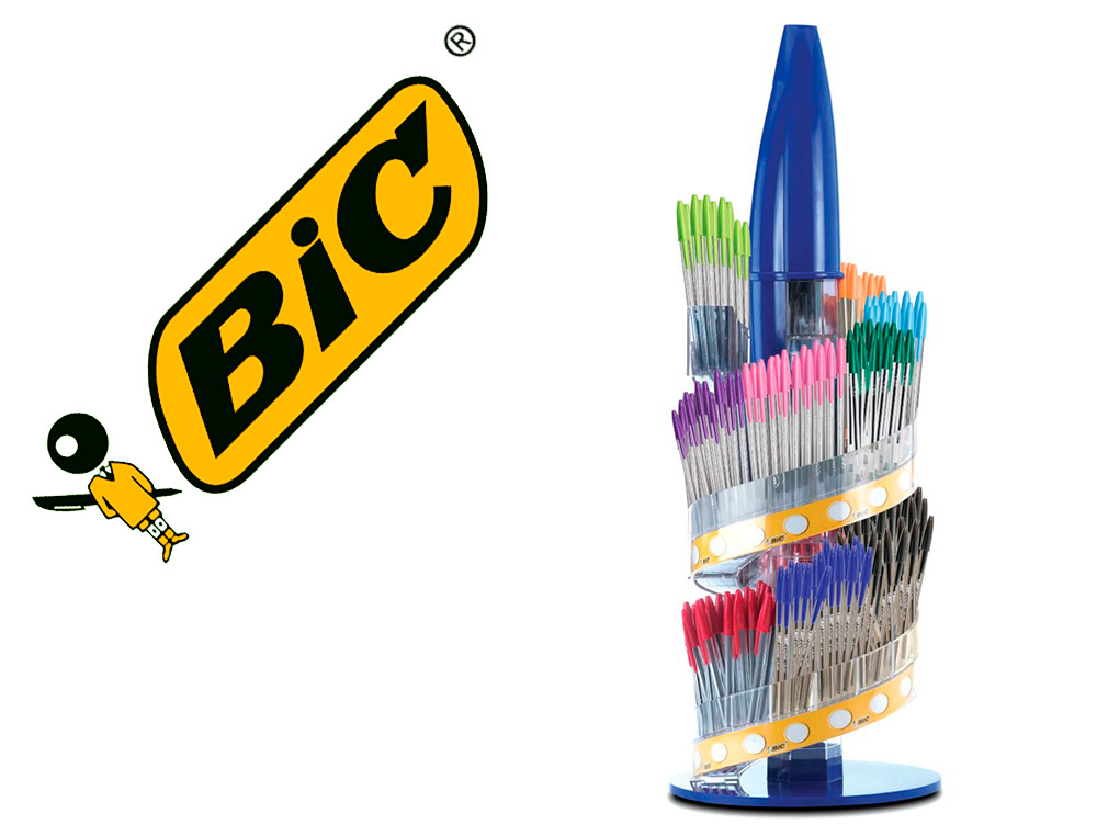 Boligrafo bic cristal family expositor de 770 unidades surtidas