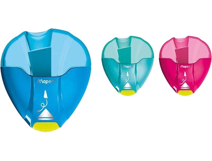 Sacapuntas maped plastico i-gloo 1 uso con deposito colores surtidos