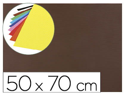 Goma eva ondulada liderpapel 50x70cm 2,2mm de espesor marron