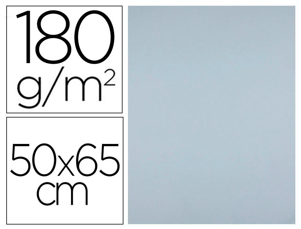 Cartulina liderpapel 50x65 cm 180 gr gris unidad