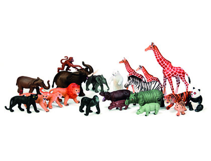 Juego miniland animales granja y selva 30 figuras
