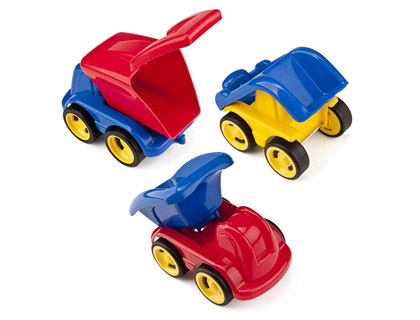 Juego miniland minimobil dumpy 6 vehiculos