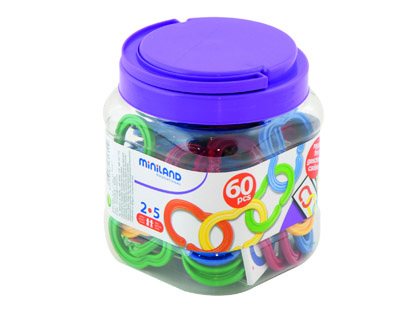 Juego miniland cadena plastico seriacion y clasificacion 60 unidades