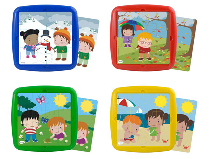 Puzle miniland las estaciones set de 4 unidades 12 piezas