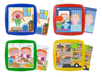 Puzle miniland habito diarios set de 4 unidades 25 piezas