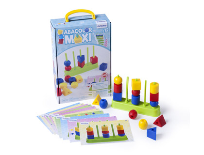 Juego miniland abacolor 5 columna maxi 15 piezas