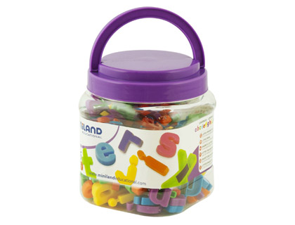 Juego miniland letras minusculas magneticas bote de 154 piezas