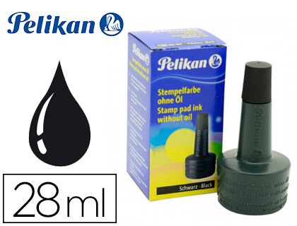 Tinta tampon pelikan negro bote 28 ml