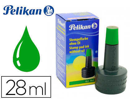 Tinta tampon pelikan verde bote 28 ml