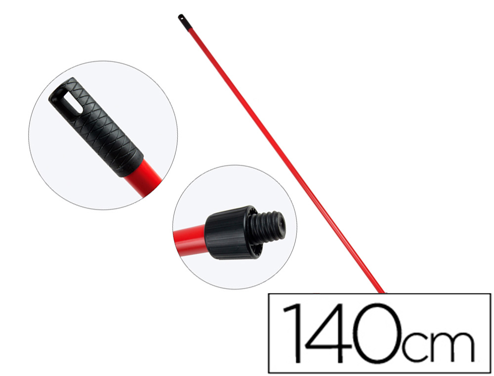 Palo de escoba o fregona metal universal con adaptador sp 140 cm