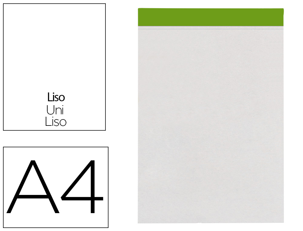Bloc notas liderpapel liso a4 80 hojas 60 g/m2 perforado sin tapa