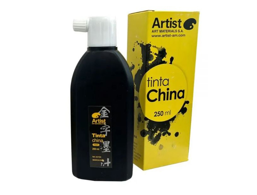 Tinta china artist negra bote 250 ml