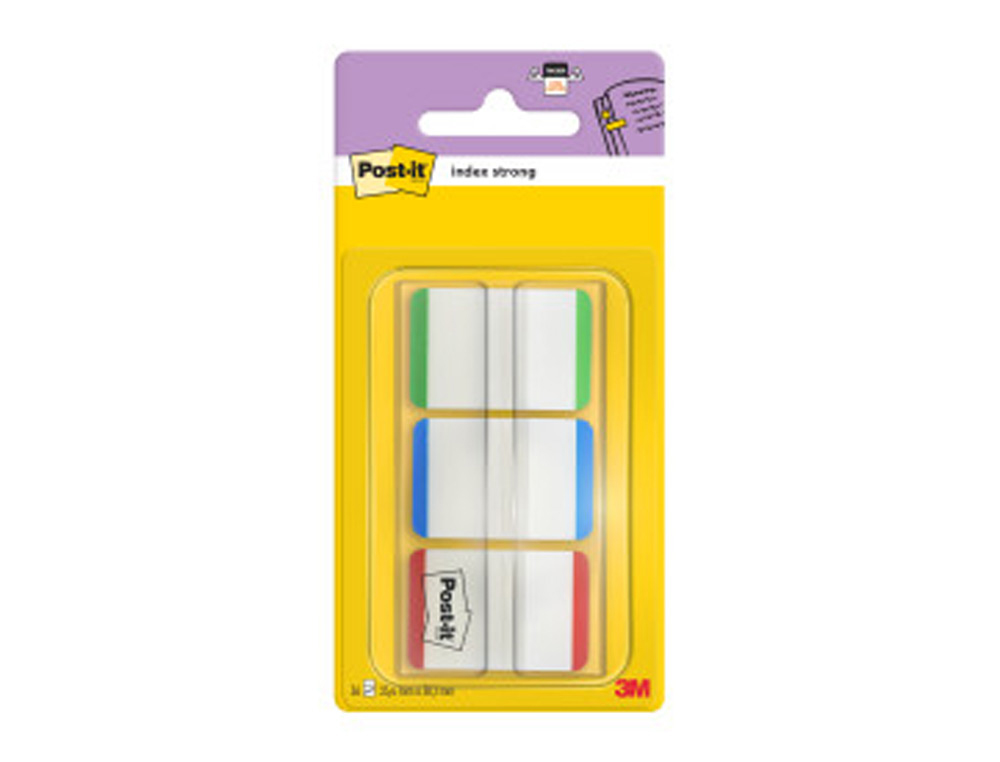 Banderitas separadoras post-index verde rojo y azul dispensador funda 3x22