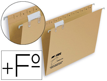 Carpeta colgante fade folio prolongado visor superior kraft eco