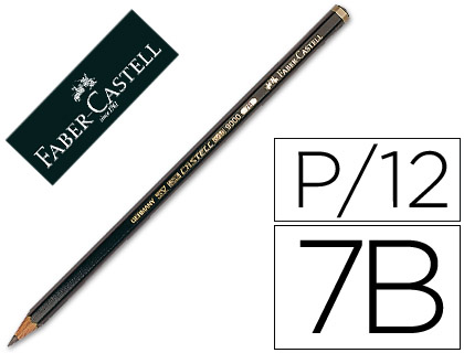 Lapices de grafito faber 9000 7b unidad