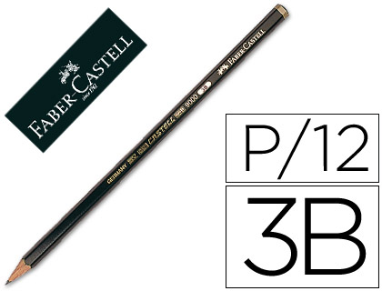 Lapices de grafito faber 9000 3b unidad