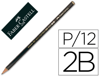 Lapices de grafito faber 9000 2b unidad