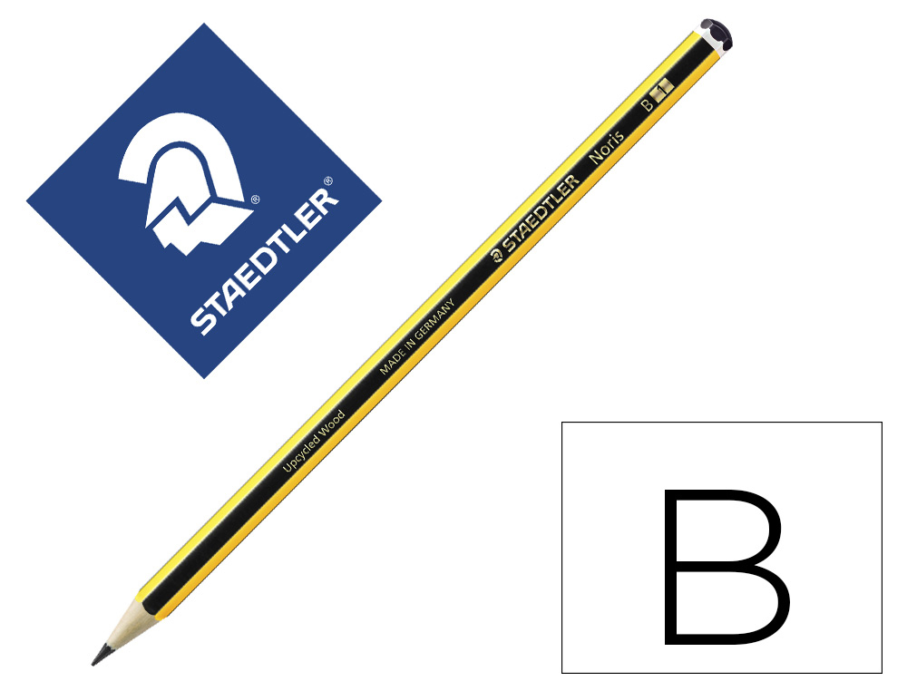 Lapices de grafito staedtler noris n.1 b unidad
