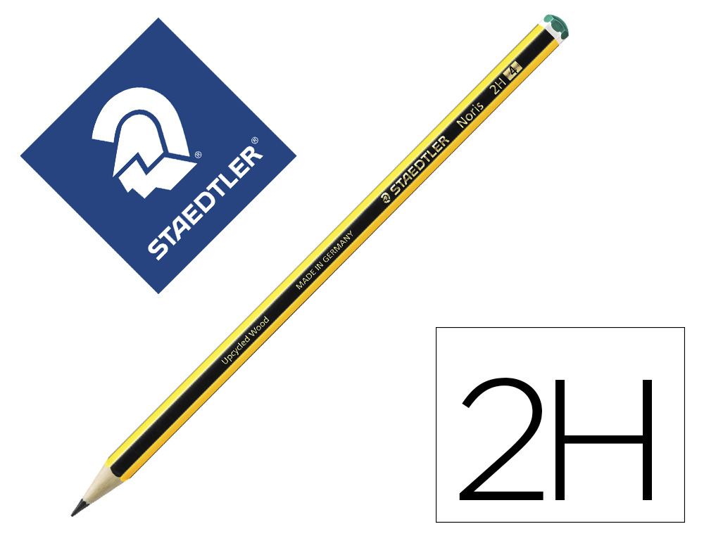 Lapices de grafito staedtler noris n.4 2h unidad