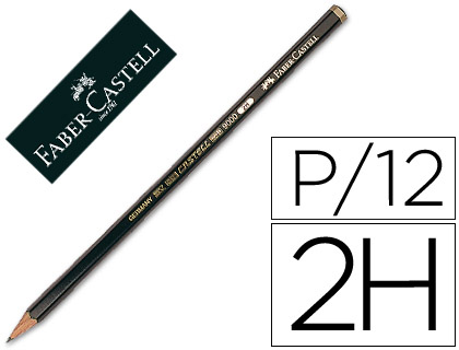 Lapices de grafito faber 9000 2h unidad