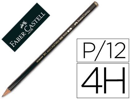 Lapices de grafito faber 9000 4h unidad