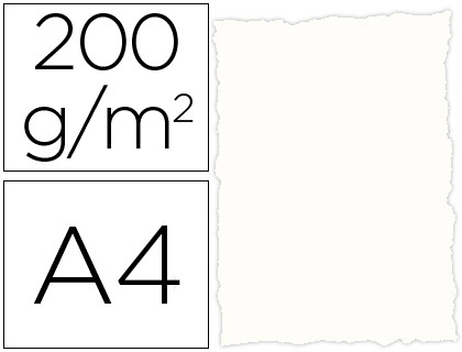Papel pergamino din a4 troquelado 200 gr color rustico blanco paquete de 25 hojas