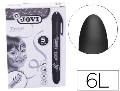 Barra de maquillaje jovi twist make-up negro caja de 5 unidades