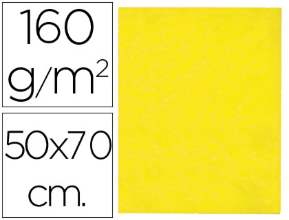 Fieltro liderpapel 50x70 cm amarillo 160 g/m2
