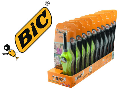 Encendedor bic megalighter multiusos con gancho retractil