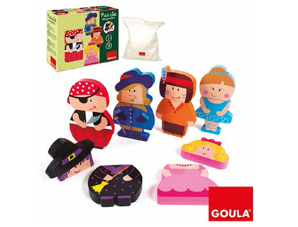 Puzle goula infantil personajes magneticos